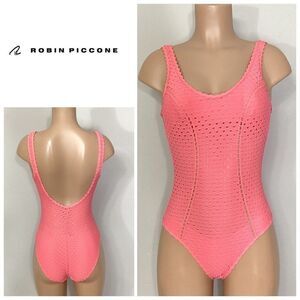 New. Robin Piccone coral crochet lace swimsuit. Retails $178. Small